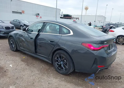 2024 BMW I4 Gran Coupe Edrive35 z USA, uszkodzony, nr VIN WBY43AW0XRFS24827